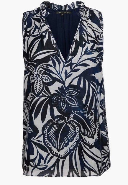 Caballero Letty Top - Woodblock Palm