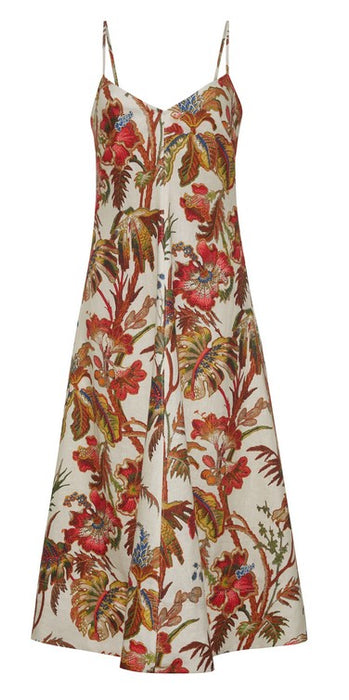 Cara Cara NYC Mae Midi Dress - Fauna Floral Ivory