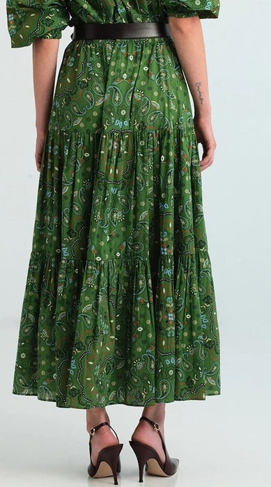 Cara Cara NYC Melanie Skirt - Bandana Green