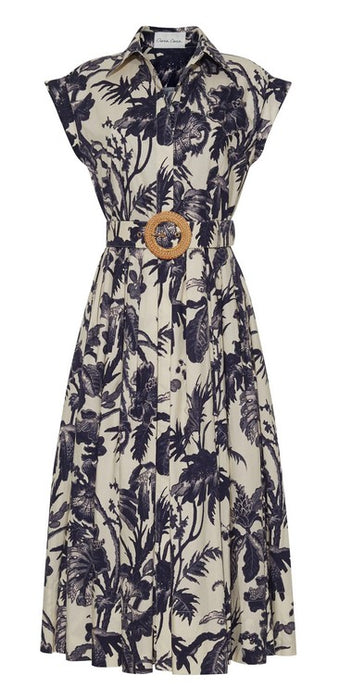 Cara Cara Nyc Octavia Dress - Navy Fauna Floral