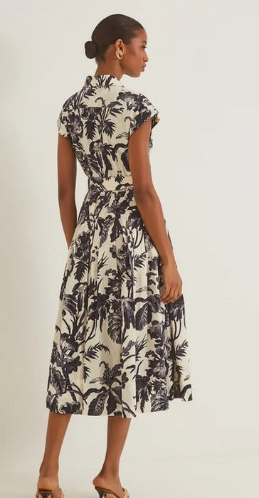 Cara Cara Nyc Octavia Dress - Navy Fauna Floral