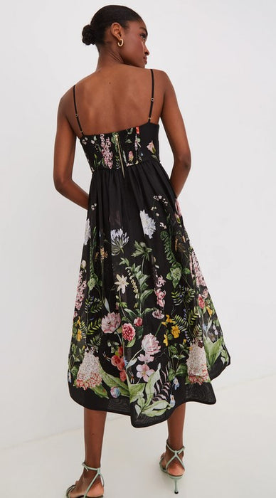 Cara Cara NYC Pero Midi Dress - Bloomsfield Black