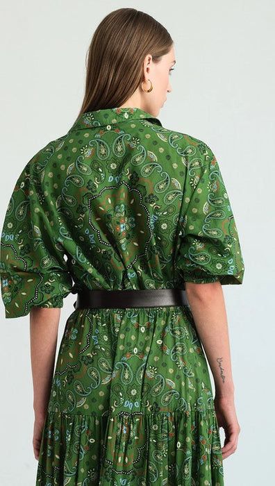 Cara Cara NYC Rumson Top - Bandana Green