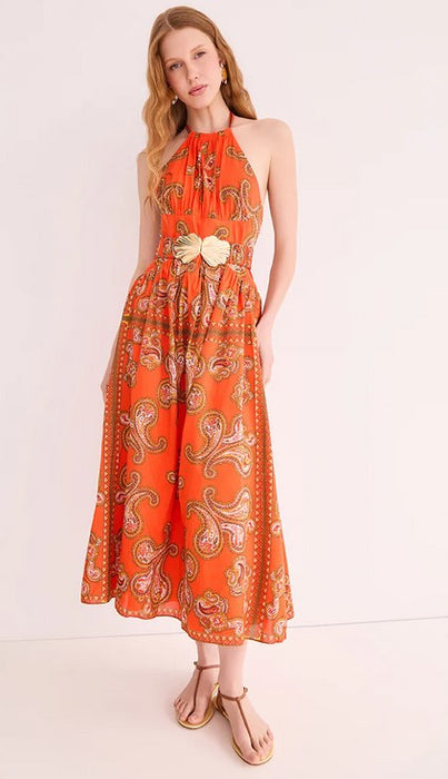 Cara Cara NYC Dena Dress - Sierra Paisley Orange