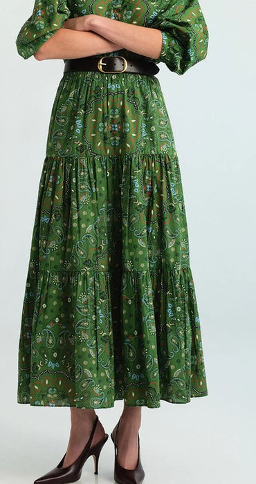 Cara Cara NYC Melanie Skirt - Bandana Green