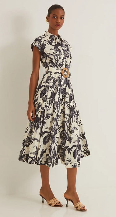 Cara Cara Nyc Octavia Dress - Navy Fauna Floral