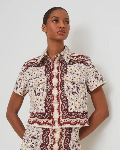 Cara Cara NYC Paro Top - Paisley Scarf