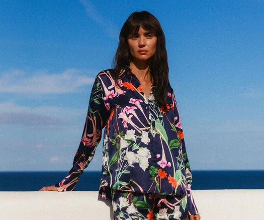 Catherine Gee Daria Blouse - Midnight Bloom