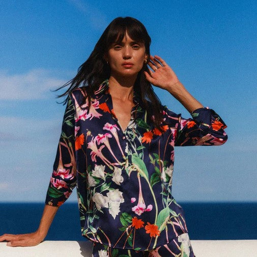 Catherine Gee Daria Blouse - Midnight Bloom