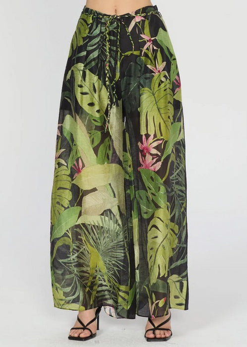 Ciebon Thom Pleated Pants - Black Multi
