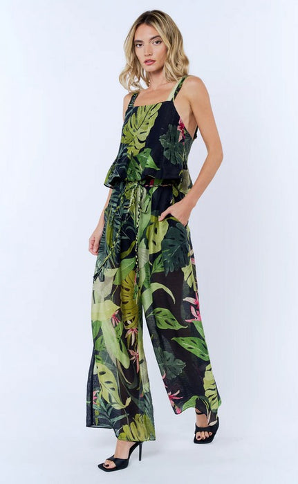 Ciebon Thom Pleated Pants - Black Multi