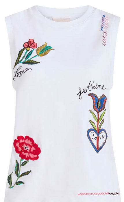 Cinq a Sept Summer Love Blaine Tee - White