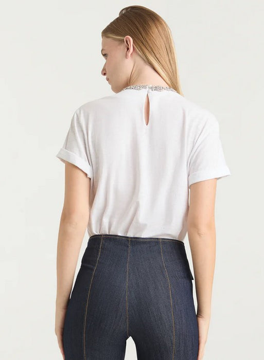 Cinq a Sept Crystal Garden Bree Tee - White