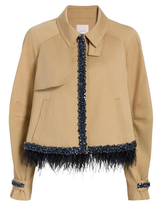 Cinq a Sept Camila Jacket - Khaki/Navy