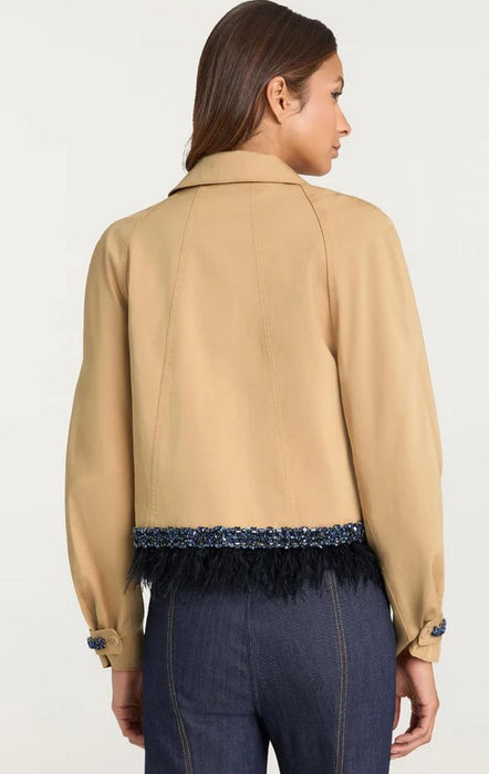 Cinq a Sept Camila Jacket - Khaki/Navy