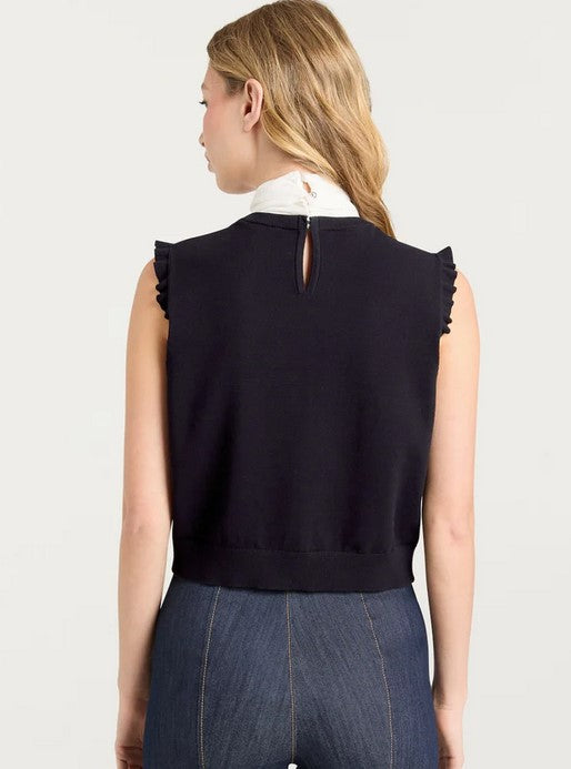 Cinq a Sept Chara Top - Black/Ivory
