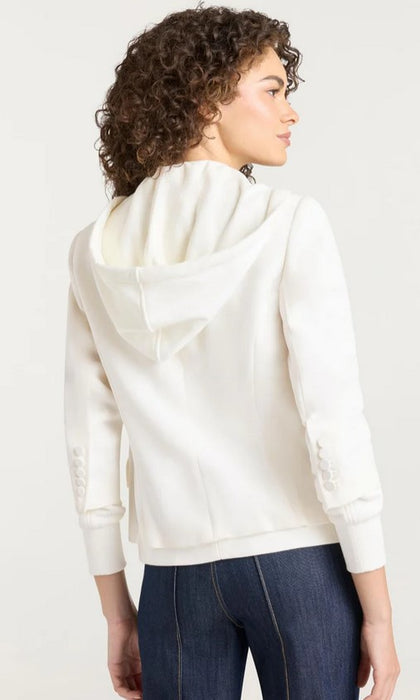 Cinq a Sept Zip Up Le Peite Khloe Blazer - White