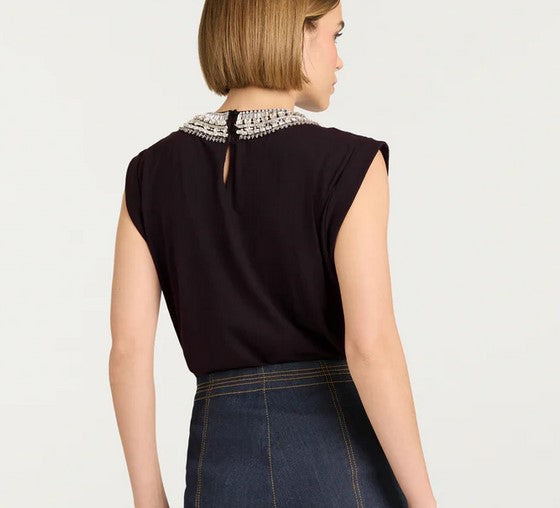 Cinq a Sept Layered Necklace Bella Tee - Black