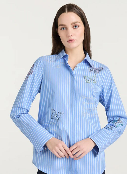 Cinq a Sept Lisa Shirt - French Blue/White
