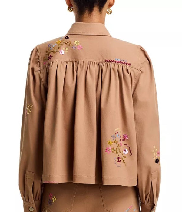 Cinq a Sept Wildflower Lyla Jacket - Brown Sand