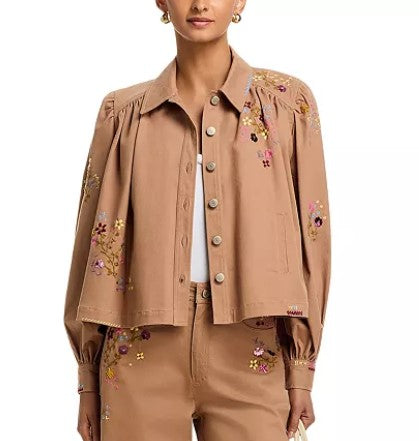 Cinq a Sept Wildflower Lyla Jacket - Brown Sand