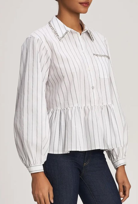 Cinq a Sept Nyomi Top - White/Black
