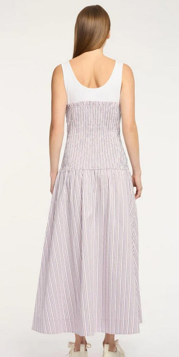 Cinq a Sept Sophie Stripe Maggy Dress - Strawberry Cream/Blue