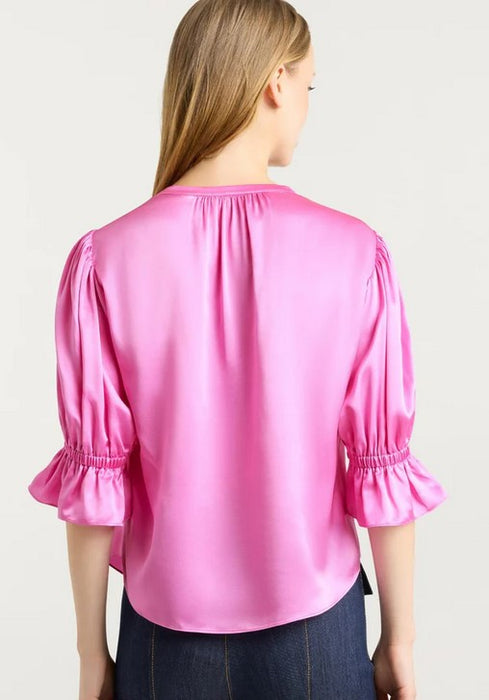 Cinq a Sept Split Neck Fiona Top - Violet Dawn