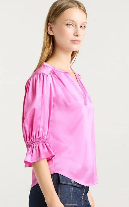 Cinq a Sept Split Neck Fiona Top - Violet Dawn