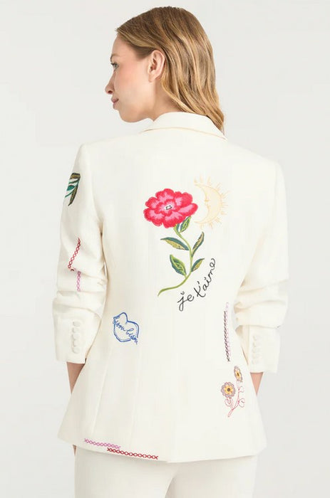 Cinq a Sept Summer Love Cheyenne Jacket - Ivory Multi
