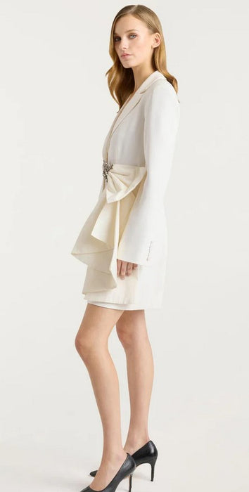 Cinq a Sept Taffeta Bow Cheyenne Dress - Ivory