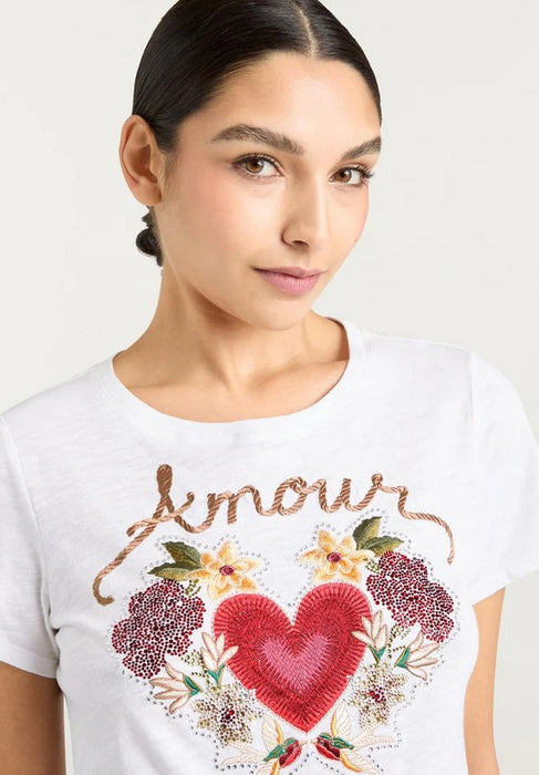 Cinq a Sept Western Amout Shrunken Tee - White