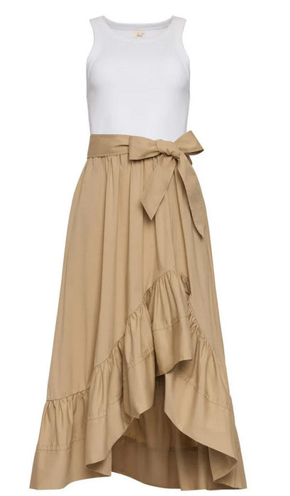 Cinq a Sept Zayla Dress - Khaki/White