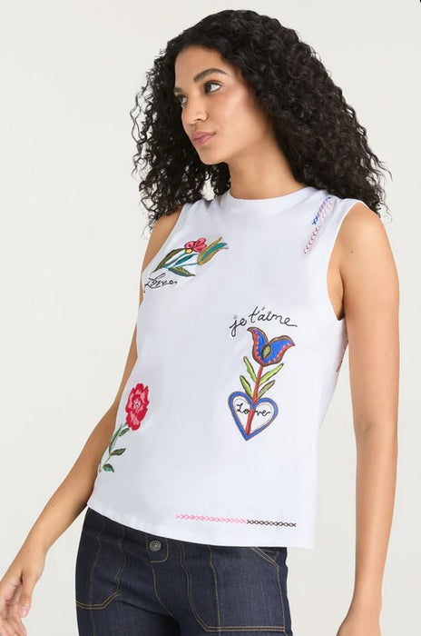 Cinq a Sept Summer Love Blaine Tee - White