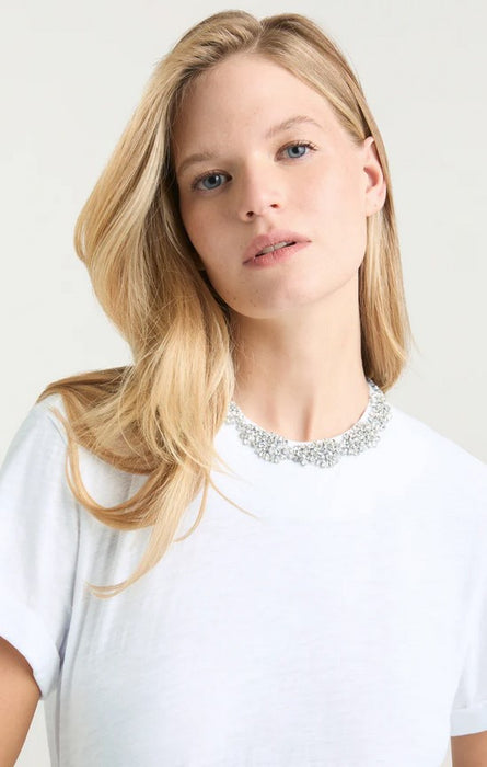Cinq a Sept Crystal Garden Bree Tee - White