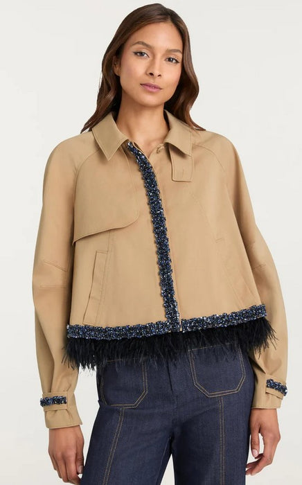 Cinq a Sept Camila Jacket - Khaki/Navy