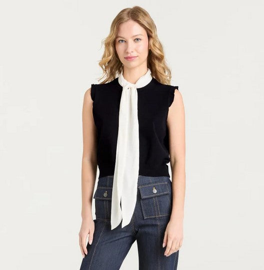 Cinq a Sept Chara Top - Black/Ivory