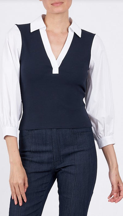 Cinq a Sept Colleen Top - Navy/White
