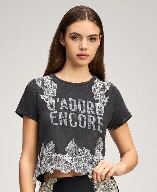 Cinq a Sept Encore Tee - Washed Black/Ivory