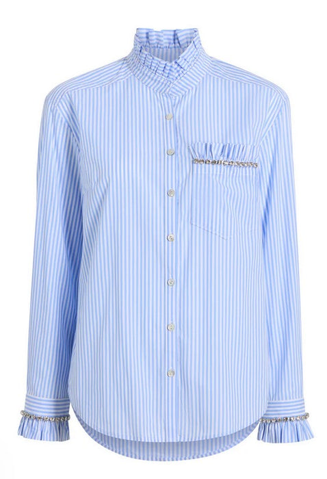 Cinq a Sept Gerda Shirt - Blue Hydranga/Ivory