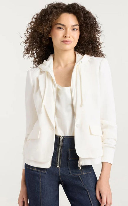 Cinq a Sept Zip Up Le Peite Khloe Blazer - White