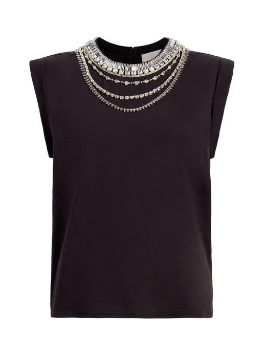Cinq a Sept Layered Necklace Bella Tee - Black
