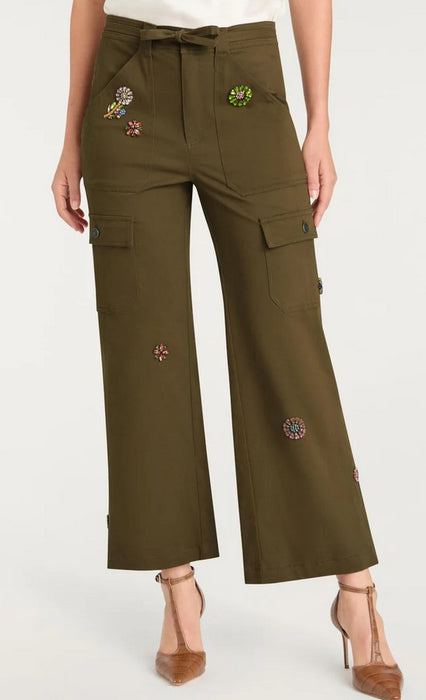 Cinq a Sept Retro Love Michelle Pants - Olive Military