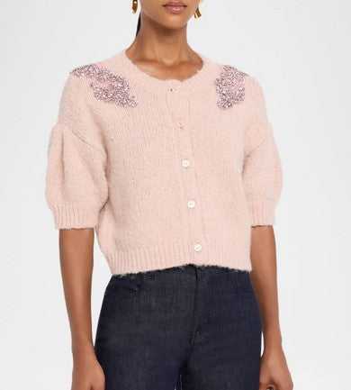 Cinq a Sept Millicent Cardigan - Blush Pink