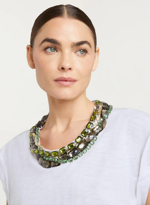 Cinq a Sept Chunky Necklace Tee - White Multi