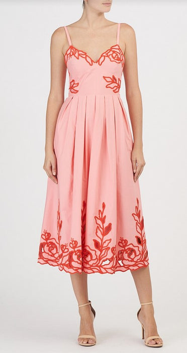 cinq sept maude cotton embroidered dress Trailing Peonies Maude Dress Cinq Sept