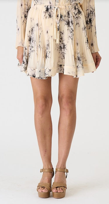 Cinq a Sept Hamdsketched Clarine Skirt - Gardenia/Black