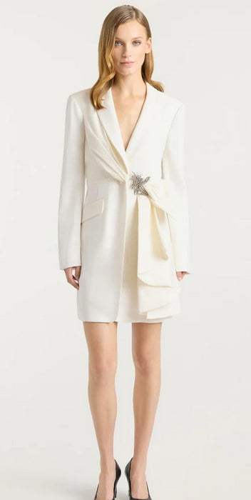 Cinq a Sept Taffeta Bow Cheyenne Dress - Ivory