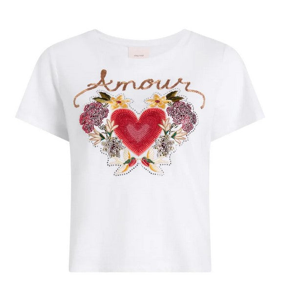 Cinq a Sept Western Amout Shrunken Tee - White