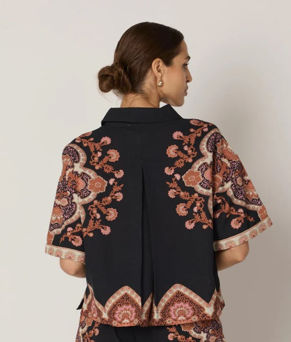 Cleobella Jeni Blouse - Dark Lagos Print
